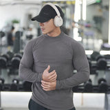 Itooh Gym Mens Sport Long Sleeve Compression T-shirt Quick Dry Running Shirt Casual Top Bodybuilding Singlets Male Fitness Sweatshirt