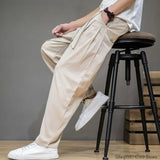 ITOOH Cotton Linen Pants Men Elastic Waist Casual Harem Pant Loose Sweatpants Traditional Chinese Trousers pantalons homme