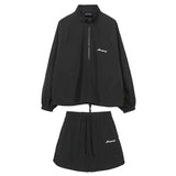 Itooh Men Quick-drying Breathable Sun Protection Suit Loose Fashion Casual Stand Collar American Sports Long Sleeve Shorts 2 Piece Set