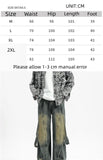 Itooh Korean Hip Hop Patchwork Wide Leg Jeans Pants Men Fashion Hole Streetwear Baggy Denim Trousers Male Oversized Straight Denim