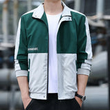 Itooh Spring New Men's Clothing Handsome Lapel Spliced Zipper Pocket Cargo Jackets Fashion Casual Versatile Long Sleeve Slim Coat