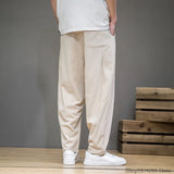 ITOOH Cotton Linen Pants Men Elastic Waist Casual Harem Pant Loose Sweatpants Traditional Chinese Trousers pantalons homme