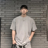 Itooh Hip Hop Oversize M-3xl Men Loose Fitness T Shirt Fashion Gym Running T-shirts Summer Gym Short Sleeve Cotton Casual Tees Tops