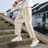 Itooh Linen Wide Men Pants New Korean Trousers Oversize Linens Streetwear Male Spring Summer Pants Casual Men Clothing Sweatpants