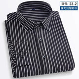 ITOOH Men's Business Casual Long Sleeve shirt Classic striped social dress shirt Wear free, wrinkle-resistant and easy to care for