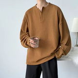 Itooh Temperament Versatile Commuter Men's Clothing Autumn and Winter New Korean Version Round Neck Long Sleeve Solid Casual Pullover