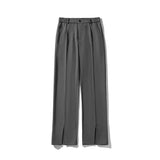 Itooh Grey Black Suit Pants Men Fashion Society Mens Dress Pants Korean Loose Straight Pants Mens Office Formal Trousers M-3XL