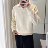 ITOOH Men's Clothing Luxury Knit Turtleneck Zipper Pullover Sweater Long Sleeve Korean Popular Clothes Leisure Streetwear Knitwear