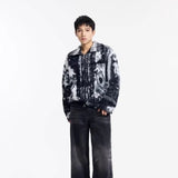 ITOOH Mens Dyed Plush Cardigan Japanese Harajuku Fashion Zipper Sweater Jacket Lapel Trend College Couple Knitted Coat Spring 2024