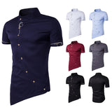 Itooh New men's famous brand clothes Short sleeved shirt Retro Korean street fashion top Designer button Christmas evening dress