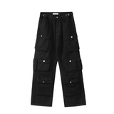 Itooh Spring Cargo pants New Popular Rice White Multi-pockets Overalls Harajuku stays Men Loose Casual Trousers Straight Mopping Pants