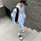 Itooh New Arrivals Fashion Shirt Suits for Men Korean Trend Long Sleeve Shorts Gradient Stripe Man Clothes Summer Casual Suit