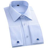 Itooh Men French Cuff Dress Shirt Cufflinks  New White Long Sleeve Casual Buttons Male Brand Shirts Regular Fit Clothes