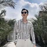 ITOOH Male Shirts Long Sleeve Business Striped Men's Shirt High Quality Luxury Original with Sleeves Korean Style Sale Slim Fit Social