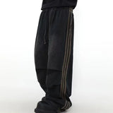 ITOOH Y2K Stripe Wave Baggy Jeans