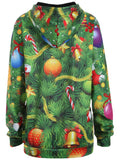 Itooh  2024 New Wish Europe and America Christmas Digital Print Hooded Loose Size Men's Sweater