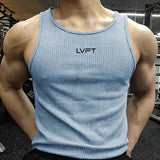 Itooh Men Tank Top Solid O-neck Sleeveless Garment Tee Streetwear Skinny Vests Summer Casual American Fitness Sports Vest Man Clothing