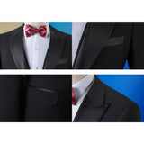 ITOOH Premium Suit Mens British Slim Fit Suit Wedding 3-piece Wedding Tower Grocery Banquet Evening Dress for Men