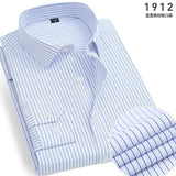 ITOOH New spring and autumn plaid stripes formal men's shirt long sleeve work clothes business casual free ironing slim solid color