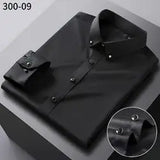 Itooh Spring and Autumn New Men's Long-Sleeved Shirt Mulberry Silk Business Casual Men's Formal Fashionable No-Iron Stretch Shirt