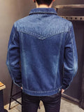 ITOOH Jeans Coat for Men Light Warm Denim Jackets Man Padded Padding Wide Shoulders with Sheep Wool Cheap Price Stylish Elatic Y2k Low