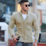 Itooh  Cross Border Supply European and American Sweaters, Men's Autumn and Winter Fashion Lapels, Long Sleeved Slim Fit Knitwea