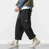 ITOOH Cargo Pants for Men Straight Black Wide Trousers Man High Quality Street Y2k Casual Vintage Slacks Long Emo Harajuku Fashion