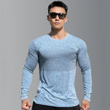 Itooh Men Autumn Long Sleeve T-shirt Gym Fitness Training Bodybuilding Tees Tops Male Running Sport men Shirts Men T-shirt