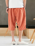 Itooh Plus Size Summer Harem Pants Men Short Joggers Chinese Style Calf-Length Casual Baggy Pants Male Capris Trousers 8XL