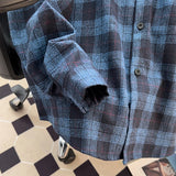 ITOOH Spring Clothing Men's Luxury Pullover Texture Plaid Shirts Lapel  Korean Vintage Long Sleeve Premium Casual Check M-2XL