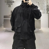 Itooh  Functional Retro Hooded Overalls Jacket Men's Spring Autumn Loose Oversize Couple Cargo Jacket Japanese Windbreaker Techwear