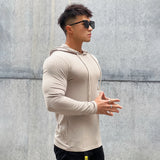 Itooh Gym Fitness T-shirt Men Casual Long Sleeve Skinny Shirt Male Bodybuilding Tees Tops Running Sports Quick Dry Training Clothing