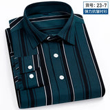 ITOOH Men's Business Casual Long Sleeve shirt Classic striped social dress shirt Wear free, wrinkle-resistant and easy to care for