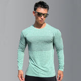 Itooh Men Autumn Long Sleeve T-shirt Gym Fitness Training Bodybuilding Tees Tops Male Running Sport men Shirts Men T-shirt