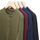 ITOOH Men's Spring/Autumn Pure Cotton Long Sleeve T-shirt Hoodie - Military Green/Red/Navy/Black Sizes M-4XL  Tops  Harajuku