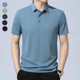 Itooh  2024 New Men's Solid Color Polo Shirt for Business and Casual Wear, A Classic Daily Top, Summer Short-sleeved Men's T-shirt,Golf