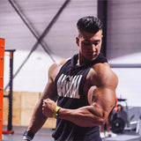 Itooh New Men Cotton Tank top Undershirt Gyms Fitness Hooded Vest men Sleeveless Sports Tank Top Workout Running Vest men