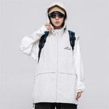 ITOOH Winter Outfits Men Y2k Windbreaker Hooded Zip-up Jacket