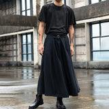 Itooh Japanese Streetwear Baggy Fashion Casual Wide Leg Pants Men Punk Hip Hop Skirt Pants Black Harem Trousers Men's Culottes Unisex