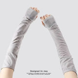 Itooh Large Size Ice Sleeves for Men's Sun Protection Japanese Summer Outdoor UV Protection Loose Arm Sleeves Driving Outdoor Gloves