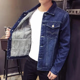 ITOOH Jeans Coat for Men Light Warm Denim Jackets Man Padded Padding Wide Shoulders with Sheep Wool Cheap Price Stylish Elatic Y2k Low