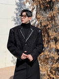 Itooh Men's Wear 2024 Spring Autumn PU Leather Patchwork Short Korean Style Loose Tweed Coat Single Button Wool Jackets