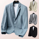 Itooh  Men's COTTON Linen Casual Blazer ,Slim Fit Suit Jacket,Suitable for Spring and Autumn, Polyester Lining , Plus Size M-6XL