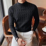 ITOOH Men's Korean Review Clothes Light Luxury Slim Knit Pullover Sweater Long Sleeve Streetwear Leisure Basic Shirts Fashion Knitwear