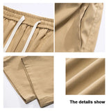 Itooh New American Casual Pants Men Loose Straight Leg Trendy Versatile Trousers 5XL Elastic Waist Drawstring Clean Fit Streetwear