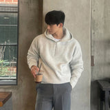 ITOOH Winter Clothing Men's Luxury Knitted Zipper Hooded Pullovers Sweater Casual Streetwear Striped Solid Color Long Sleeve Hoodie