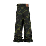 ITOOH Color Match Multi-pockets Camouflage Cargo Pants for Men and Women Streetwear Patchwork Baggy Overalls Wide Leg Loose Trousers