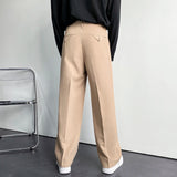 ITOOH Solid Color Formal Suit Pants Men Korean Fashion Loose Casual Pants Men Harajuku Streetwear Wide-leg Straight-leg Pants Men