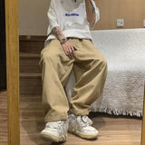 ITOOH Trousers Man Straight Cargo Pants for Men Wide Khaki Korean Style Regular Fit Street Y2k Clothing Emo Large Size Long Fashion