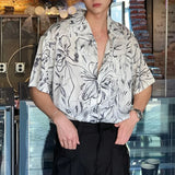 Itooh Casual Floral Shirt Men's Korean Printing Vacation Short Sleeve Shirts Summer New Hawaiian Shirt Trendy Streetwear LGBT Blouse